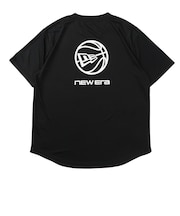 ニューエラ(NEW ERA)バスケットボールウェア 半袖 テック Tシャツ Round Ball Brand Name Logo ブラック 15135366