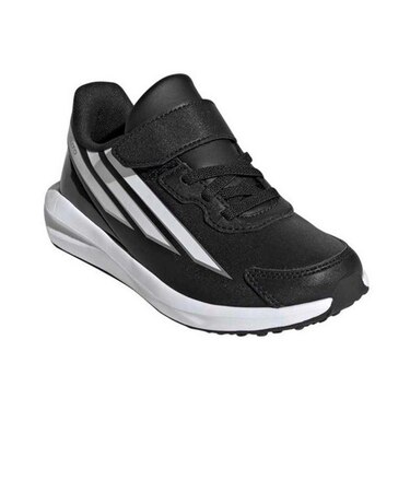 アディダス(adidas)キッズ スポーツシューズ ベルクロ ベルト付き スニーカー ファイト ブラック ホワイト OSA46-KI6777 面 スポーツ ト…