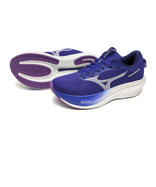 ミズノ（MIZUNO）ランニングシューズ ジョギングシューズ ウエーブライダー 30 ブルー ホワイト J1GW262073 スポーツシューズ
