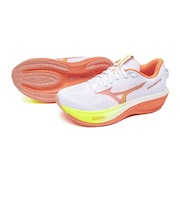 ミズノ（MIZUNO）ランニングシューズ ジョギングシューズ ウエーブライダー 30 ホワイト オレンジ J1GW262071 スポーツシューズ
