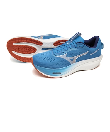 ミズノ（MIZUNO）ランニングシューズ ジョギングシューズ ウエーブライダー 30 ブルー ホワイト J1GM262053 スポーツシューズ