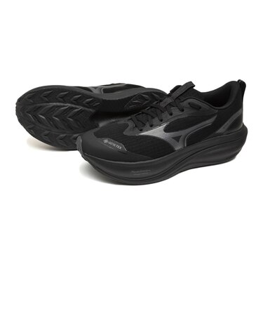ミズノ（MIZUNO）ランニングシューズ ジョギングシューズ ウエーブライダー ゴアテックス 4 ブラック J1GU263081 スポーツシューズ
