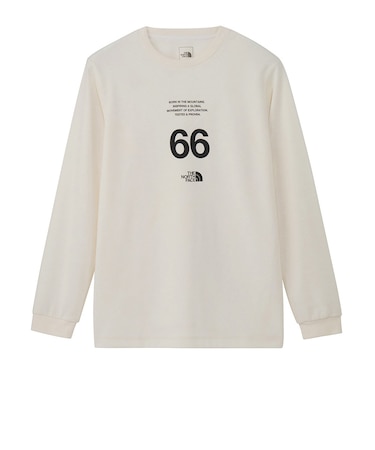 ザ・ノース・フェイス（THE NORTH FACE）ロングスリーブ 66ステイトメント クルーネック Tシャツ NT82689 OW