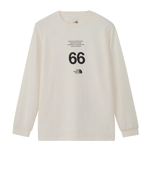 ザ・ノース・フェイス（THE NORTH FACE）ロングスリーブ 66ステイトメント クルーネック Tシャツ NT82689 OW