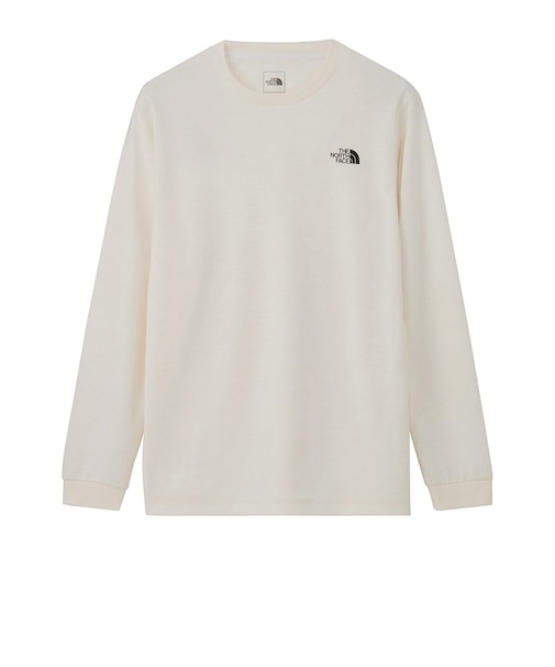 ザ・ノース・フェイス（THE NORTH FACE）ロングスリーブ マウンテニアリングロゴ クルーネック Tシャツ NT82688 OW