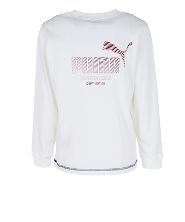 プーマ（PUMA）ジュニア ESS エレベーテッド MX 長袖Tシャツ 638438 02 WHT