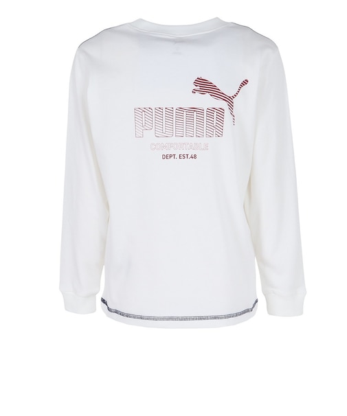プーマ（PUMA）ジュニア ESS エレベーテッド MX 長袖Tシャツ 638438 02 WHT