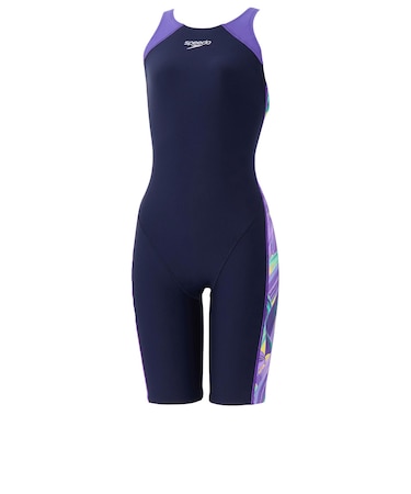 スピード（SPEEDO）フィットネス水着 レディース 水泳 ブラッシーシャドウターンズパズル 紫 S-LLサイズ STW12653 PU