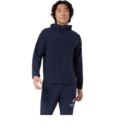 アシックス（ASICS）はっ水ストレッチウーブンフーディー 2033C193.400