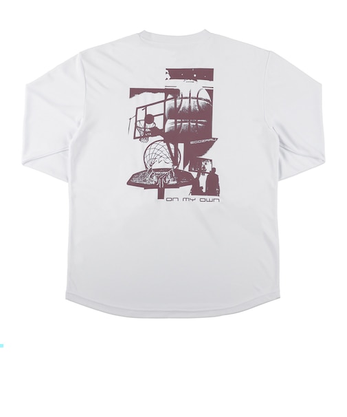 エゴザル（EGOZARU）バスケットボールウェア デイインデイアウト バックプリント ロングスリーブTシャツ EZFW26ULS013C002