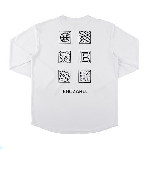 エゴザル（EGOZARU）バスケットボールウェア ポップアイコン バックプリント ロングスリーブTシャツ EZFW26ULS009C002