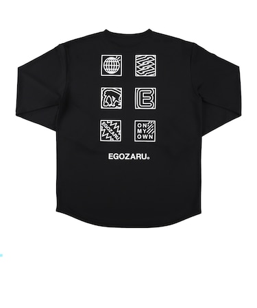 エゴザル（EGOZARU）バスケットボールウェア ポップアイコン バックプリント ロングスリーブTシャツ EZFW26ULS009C001