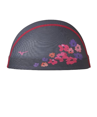 ミズノ（MIZUNO）スイムキャップ 水泳 TERAKAWA AYA COLLECTION メッシュキャップ グレー M-Lサイズ N2JWD51907