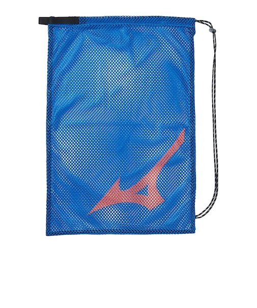 ミズノ（MIZUNO）水泳バッグ メッシュバッグ 黒×青 L N3JMD01127 スイミングバッグ メッシュ