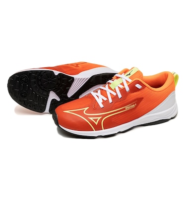 ミズノ(MIZUNO)ジュニアスポーツシューズ スニーカー スピードスタッズ 5 オレンジ イエロー K1GC266101 スポーツ シューズ