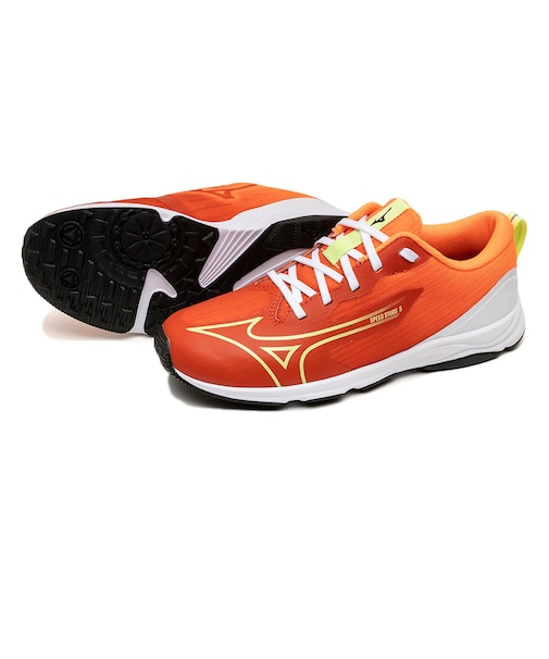 ミズノ(MIZUNO)ジュニアスポーツシューズ スニーカー スピードスタッズ 5 オレンジ イエロー K1GC266101 スポーツ シューズ