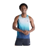 ニューバランス（new balance）ノースリーブ タンクトップ Race Day ウルトラ ライトプリントシングレット MT61934JATD