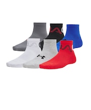 アンダーアーマー（UNDER ARMOUR）靴下 キッズ エッセンシャル クオーター ソックス 6足組 SS-Sサイズ 1387060 603 軽量 通気性