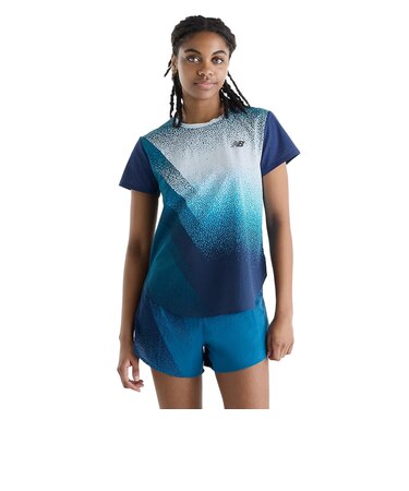 ニューバランス（new balance）Race Day ウルトラライトプリントTシャツ WT61Y1YIATD