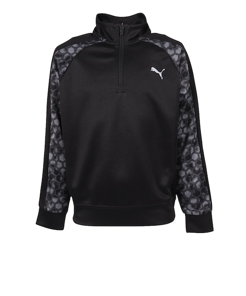 プーマ（PUMA）ジュニア TAD ESS AOP ポリ クォータージップ 529882 01 BLK