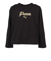 プーマ（PUMA）ジュニア ESS SCRIPT グリッター 長袖Tシャツ 639170 01 BLK