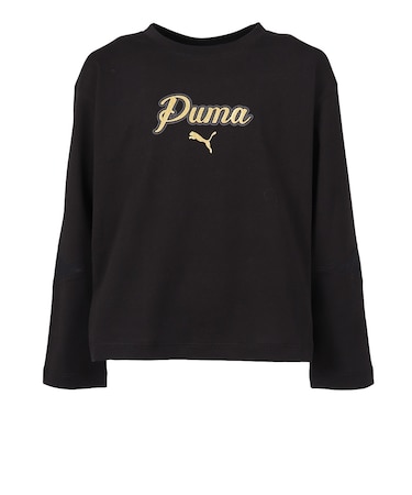 プーマ（PUMA）ジュニア ESS SCRIPT グリッター 長袖Tシャツ 639170 01 BLK
