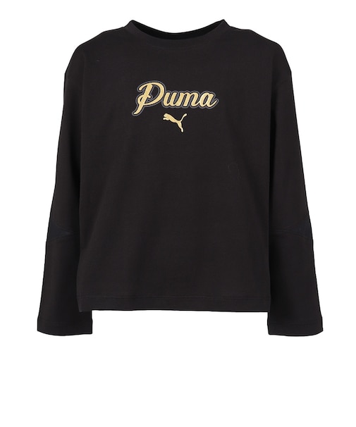 プーマ（PUMA）ジュニア ESS SCRIPT グリッター 長袖Tシャツ 639170 01 BLK
