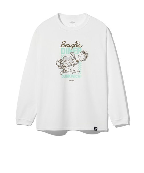 スポルディング（SPALDING）バスケットボールウェア ジュニア ロングスリーブTシャツ ビーグルズ ダイナー SJT26142WH