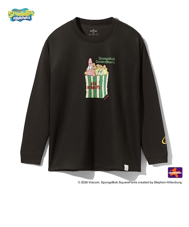 スポルディング（SPALDING）バスケットボールウェア ジュニア ロングスリーブTシャツ スポンジ・ボブ シーピーナッツ SJT26154SCC