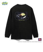 スポルディング（SPALDING）バスケットボールウェア ジュニア ロングスリーブTシャツ スポンジ・ボブ チル SJT26156SBK