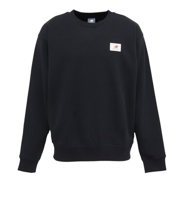 ニューバランス（new balance）ウーブンラベルクルーネックスウェット MT6175T5BK
