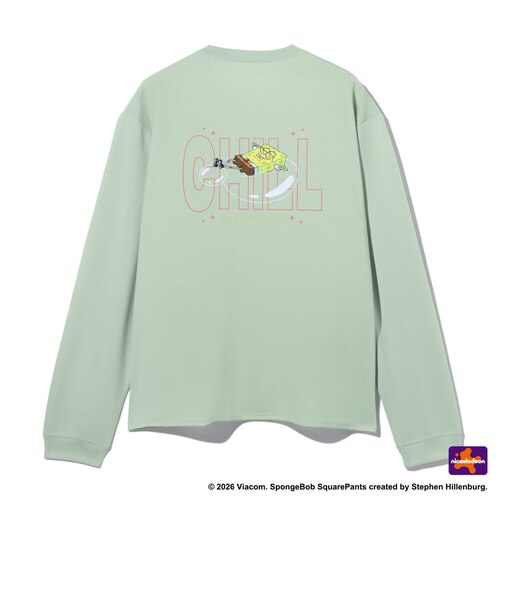 スポルディング（SPALDING）バスケットボールウェア ロングスリーブTシャツ スポンジ・ボブ チル SMT26130SDM
