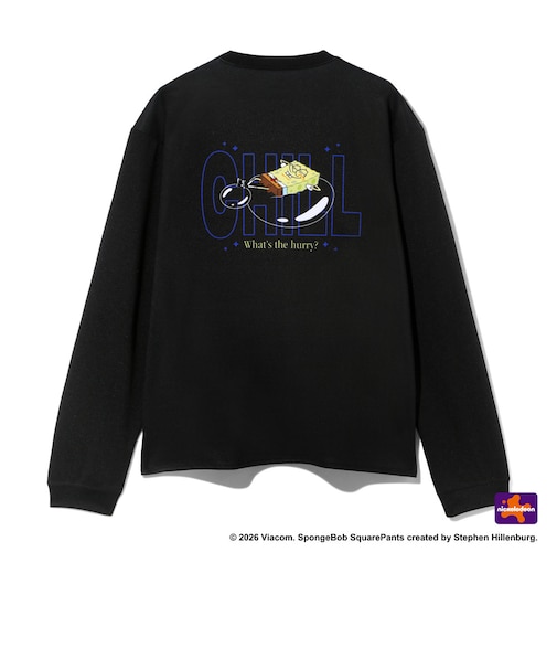 スポルディング（SPALDING）バスケットボールウェア ロングスリーブTシャツ スポンジ・ボブ チル SMT26130SBK