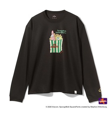 スポルディング（SPALDING）バスケットボールウェア ロングスリーブTシャツ スポンジ・ボブ シーピーナッツ SMT26128SCC