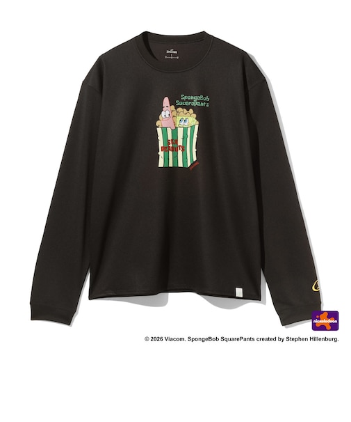 スポルディング（SPALDING）バスケットボールウェア ロングスリーブTシャツ スポンジ・ボブ シーピーナッツ SMT26128SCC