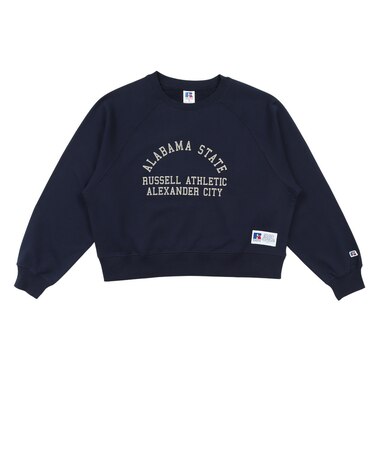 ラッセル（RUSSELL）裏毛 ラグラン スウェット ショート丈 RBL26F1002 NVY