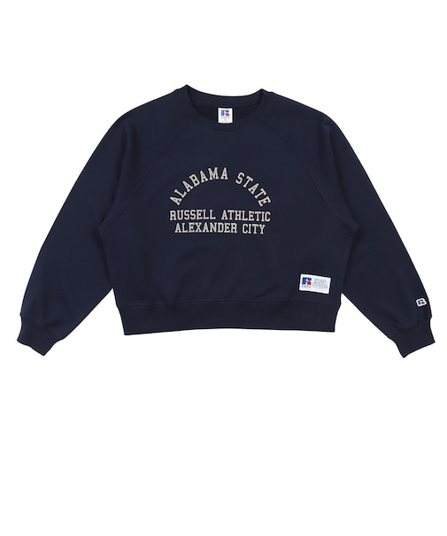 ラッセル（RUSSELL）裏毛 ラグラン スウェット ショート丈 RBL26F1002 NVY
