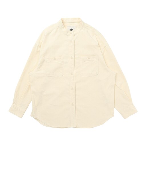 エルケクス（ELKEX）コーデュロイスタンドカラーシャツ EKL6FA0048 OWHT