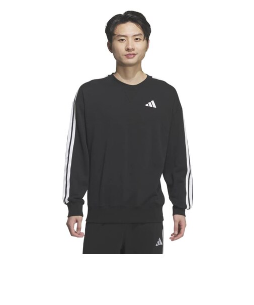 アディダス（adidas）エッセンシャルズ プラス ルーズフィット スリーストライプス フレンチテリー スウェットシャツ TS673-KF3714