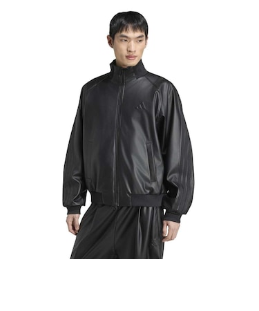アディダス（adidas）スタジアム ルーズフィット フェイクレザー トラックジャケット HL312-KV5924