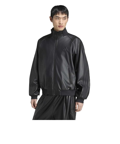 アディダス（adidas）スタジアム ルーズフィット フェイクレザー トラックジャケット HL312-KV5924