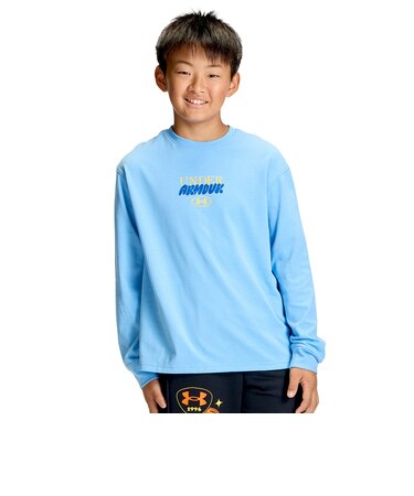 アンダーアーマー（UNDER ARMOUR）ジュニア ヘビーウエイト コットン グラフィック ロングスリーブ Tシャツ 6016575 465