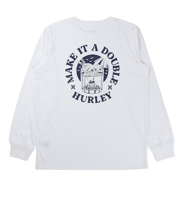 ハーレー（HURLEY）CIRCLE 長袖Tシャツ MCLS261089-WHT