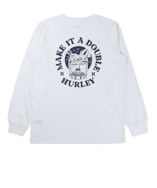 ハーレー（HURLEY）CIRCLE 長袖Tシャツ MCLS261089-WHT