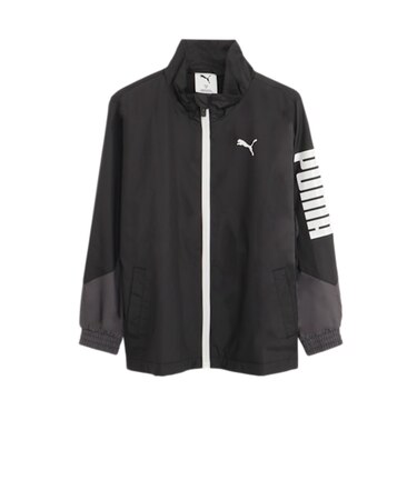 プーマ（PUMA）キッズ アクティブ スポーツ トリコット ライニング ウーブン ジャケット 529553 01 BLK
