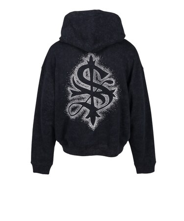 Spray Cross Rhinestone ジップフーディ 2621-08113-00900
