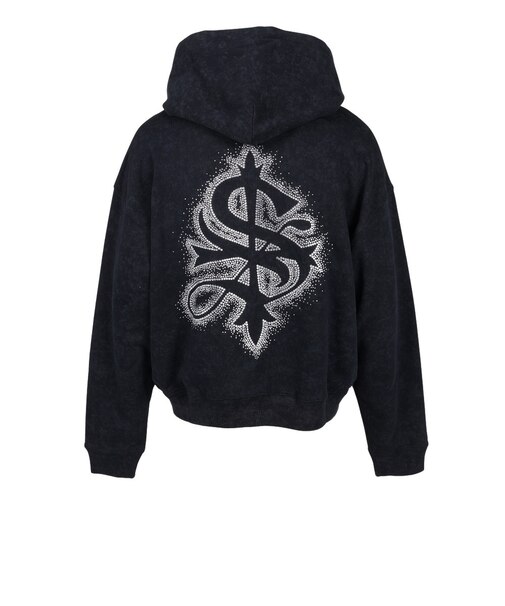 Spray Cross Rhinestone ジップフーディ 2621-08113-00900