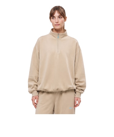 ダンスキン（DANSKIN）コージースウェット ハーフジップ トップ DSWH226019-BEIGE