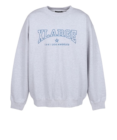 エクストララージ（XLARGE）BRIDGE LOGO クルーネック スウェット 101253012011-ASH