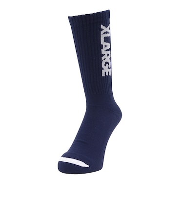 エクストララージ（XLARGE）STANDARD ロゴソックス 101254054002-NAVY
